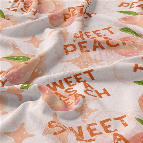 Sweet as a Peach Double Brushed Polyester Fabric Jersey Stretchy Soft Polyester Stretch Fabric