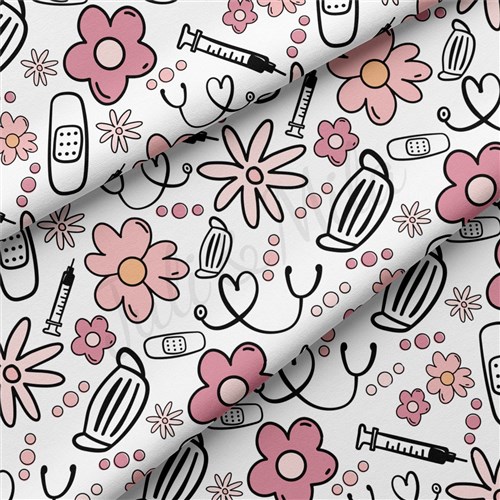 Nurse Double Brushed Polyester Fabric Jersey Stretchy Soft Polyester Stretch Fabric