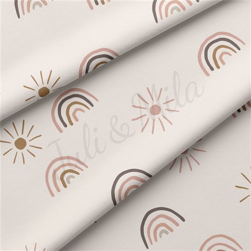 Rainbow Double Brushed Polyester Fabric Jersey Stretchy Soft Polyester Stretch Fabric