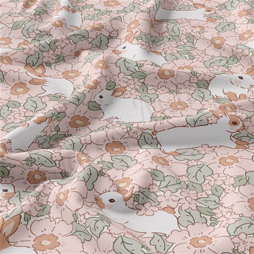 Easter Double Brushed Polyester Fabric Jersey Stretchy Soft Polyester Stretch Fabric