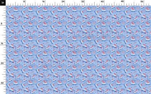 4th of July Patriotic Double Brushed Polyester Fabric Jersey Stretchy Soft Polyester Stretch Fabric