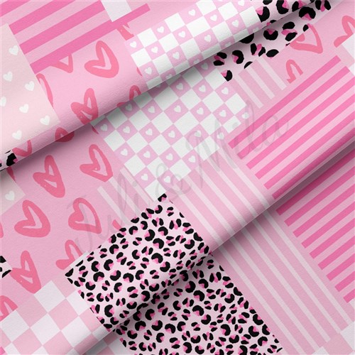 Valentine's Day Double Brushed Polyester Fabric Jersey Stretchy Soft Polyester Stretch Fabric