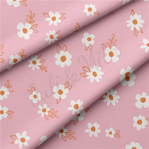 Floral Double Brushed Polyester Fabric Jersey Stretchy Soft Polyester Stretch Fabric