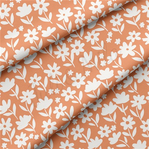 Floral Double Brushed Polyester Fabric Jersey Stretchy Soft Polyester Stretch Fabric