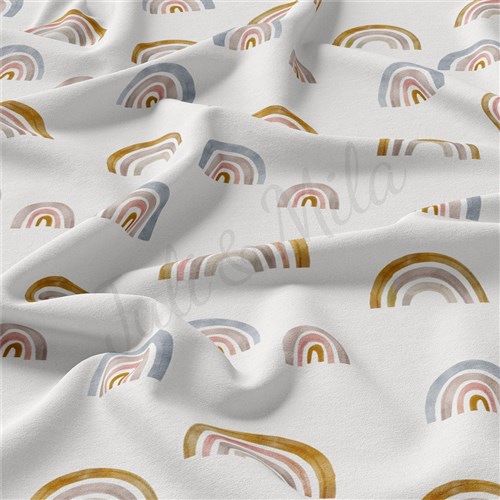 Rainbow Double Brushed Polyester Fabric Jersey Stretchy Soft Polyester Stretch Fabric