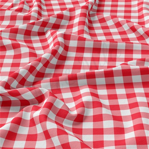Gingham Double Brushed Polyester Fabric Jersey Stretchy Soft Polyester Stretch Fabric
