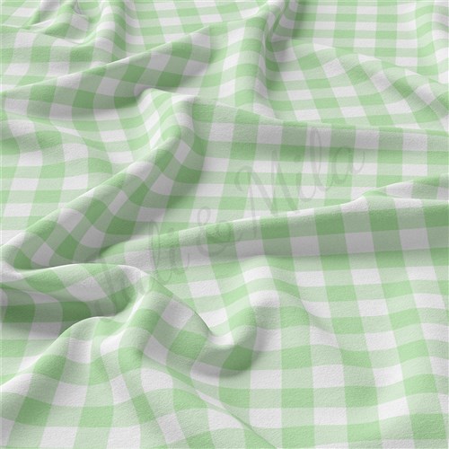 Gingham Double Brushed Polyester Fabric Jersey Stretchy Soft Polyester Stretch Fabric