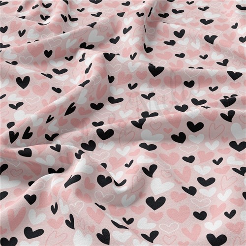 Valentine's Day Double Brushed Polyester Fabric Jersey Stretchy Soft Polyester Stretch Fabric
