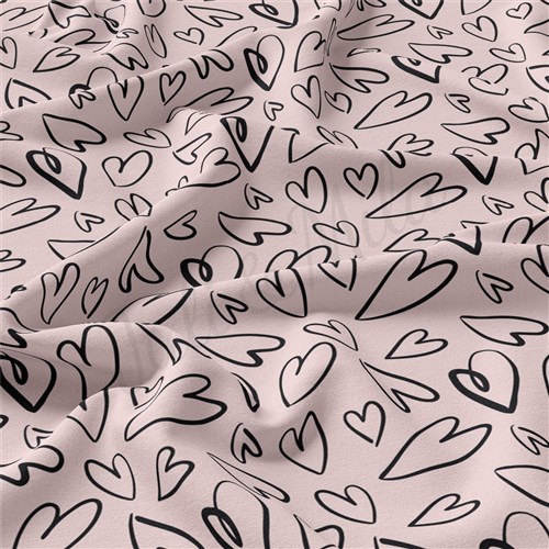 Valentine's Day Double Brushed Polyester Fabric Jersey Stretchy Soft Polyester Stretch Fabric