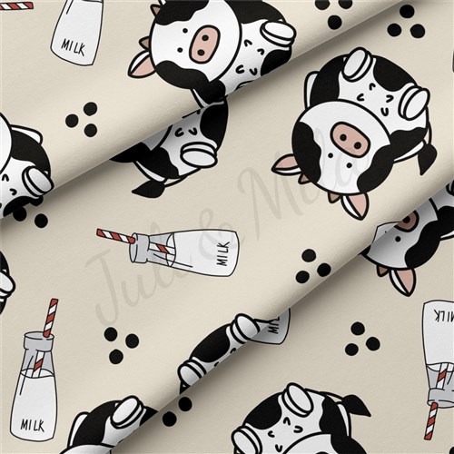 Cow Double Brushed Polyester Fabric Jersey Stretchy Soft Polyester Stretch Fabric
