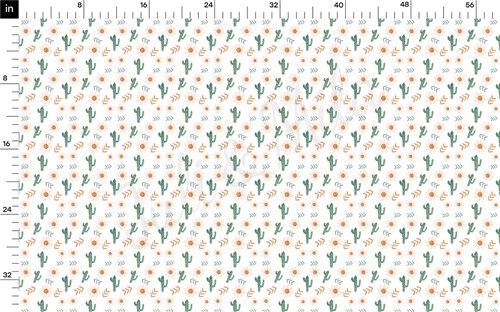 Bohemian Boho Cactus Double Brushed Polyester Fabric Jersey Stretchy Soft Polyester Stretch Fabric