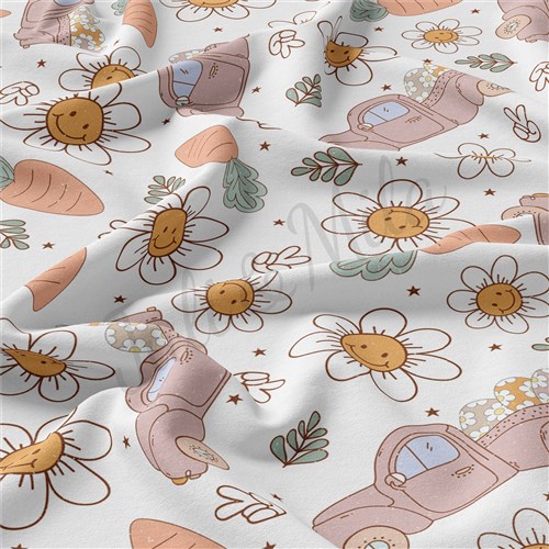 Easter Double Brushed Polyester Fabric Jersey Stretchy Soft Polyester Stretch Fabric