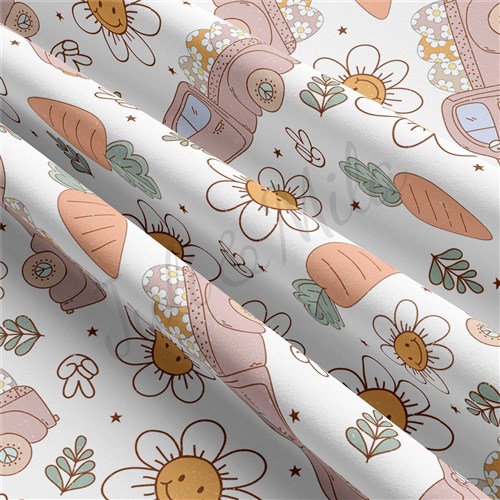 Easter Double Brushed Polyester Fabric Jersey Stretchy Soft Polyester Stretch Fabric
