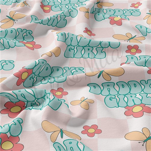 Daddy's Girl Double Brushed Polyester Fabric Jersey Stretchy Soft Polyester Stretch Fabric