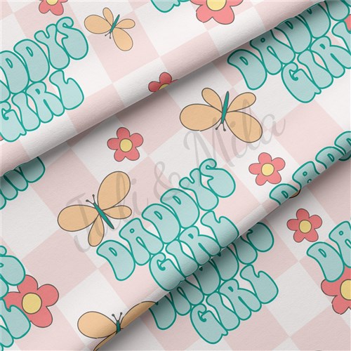 Daddy's Girl Double Brushed Polyester Fabric Jersey Stretchy Soft Polyester Stretch Fabric