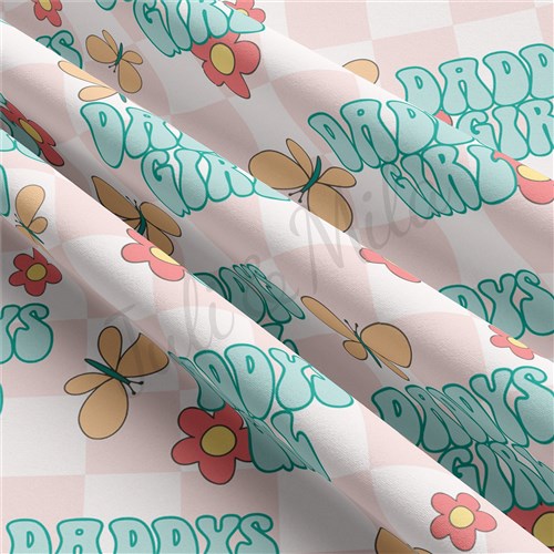 Daddy's Girl Double Brushed Polyester Fabric Jersey Stretchy Soft Polyester Stretch Fabric