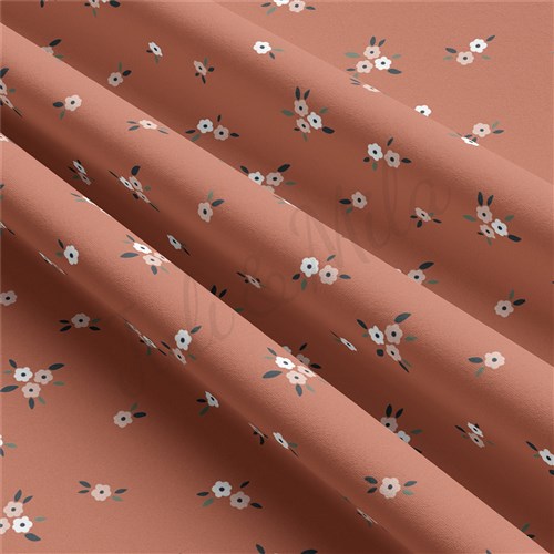 Floral Flowers Double Brushed Polyester Fabric Jersey Stretchy Soft Polyester Stretch Fabric