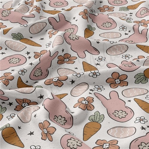 Easter Double Brushed Polyester Fabric Jersey Stretchy Soft Polyester Stretch Fabric