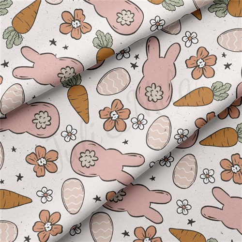 Easter Double Brushed Polyester Fabric Jersey Stretchy Soft Polyester Stretch Fabric