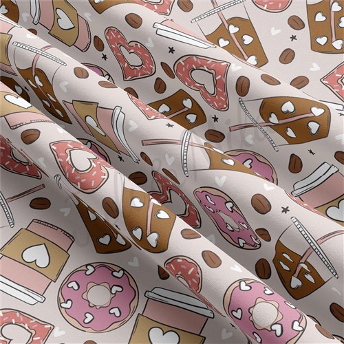 Valentine's Day Double Brushed Polyester Fabric Jersey Stretchy Soft Polyester Stretch Fabric