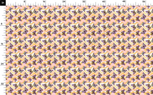Butterflies Double Brushed Polyester Fabric Jersey Stretchy Soft Polyester Stretch Fabric