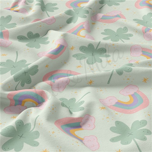 St. Patrick's Day Double Brushed Polyester Fabric Jersey Stretchy Soft Polyester Stretch Fabric
