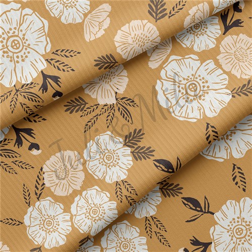 Rib Knit Fabric, floral55 & Get a Free $89.99 Embroidery Bundle