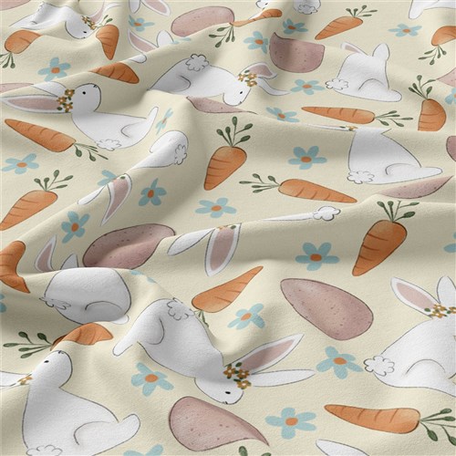 Easter Double Brushed Polyester Fabric Jersey Stretchy Soft Polyester Stretch Fabric