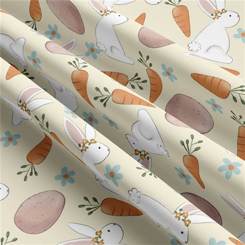 Easter Double Brushed Polyester Fabric Jersey Stretchy Soft Polyester Stretch Fabric