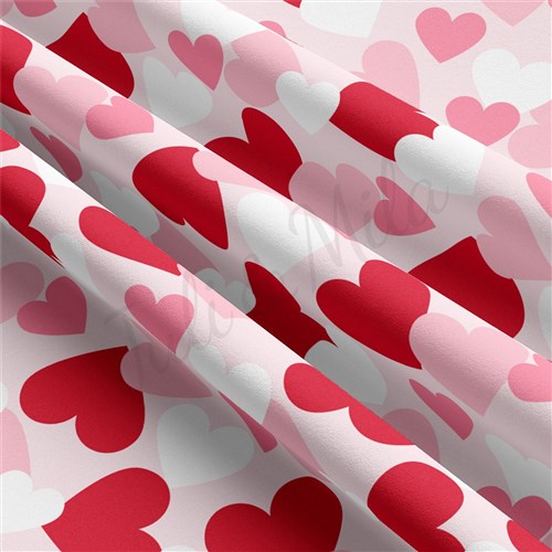 Valentine's Day Double Brushed Polyester Fabric Jersey Stretchy Soft Polyester Stretch Fabric