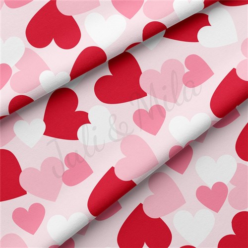 Valentine's Day Double Brushed Polyester Fabric Jersey Stretchy Soft Polyester Stretch Fabric