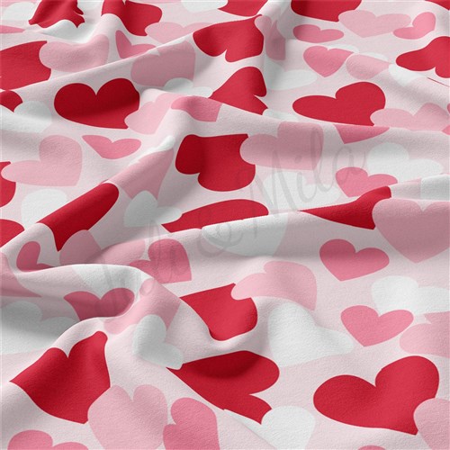 Valentine's Day Double Brushed Polyester Fabric Jersey Stretchy Soft Polyester Stretch Fabric
