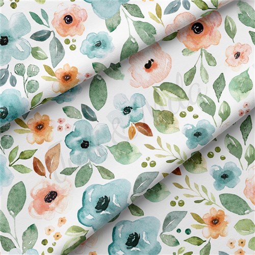 Floral Floral Double Brushed Polyester Fabric Jersey Stretchy Soft Polyester Stretch Fabric
