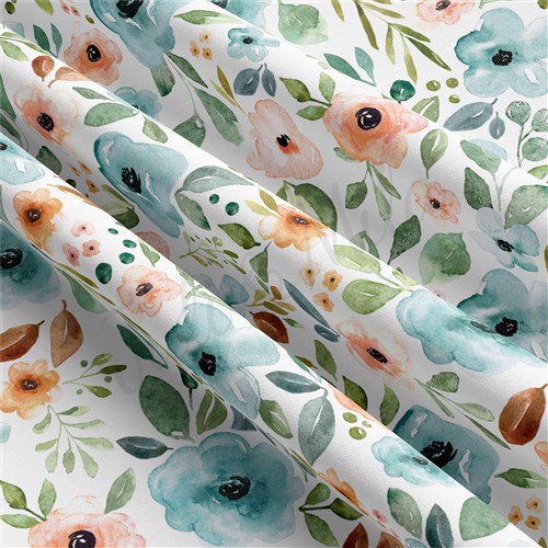 Floral Floral Double Brushed Polyester Fabric Jersey Stretchy Soft Polyester Stretch Fabric
