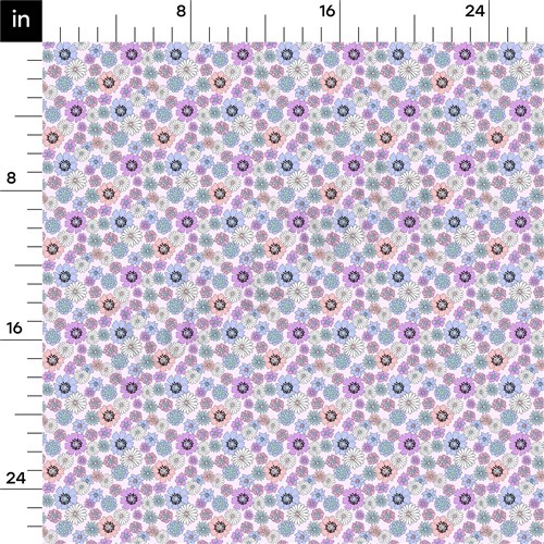 Floral Flowers Double Brushed Polyester Fabric Jersey Stretchy Soft Polyester Stretch Fabric