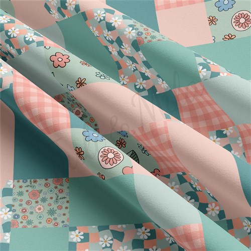 Floral Flowers Double Brushed Polyester Fabric Jersey Stretchy Soft Polyester Stretch Fabric