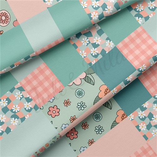 Floral Flowers Double Brushed Polyester Fabric Jersey Stretchy Soft Polyester Stretch Fabric