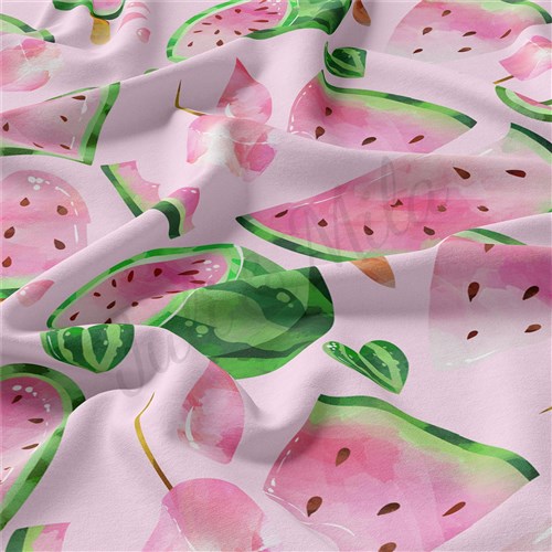 Watermelon Double Brushed Polyester Fabric Jersey Stretchy Soft Polyester Stretch Fabric