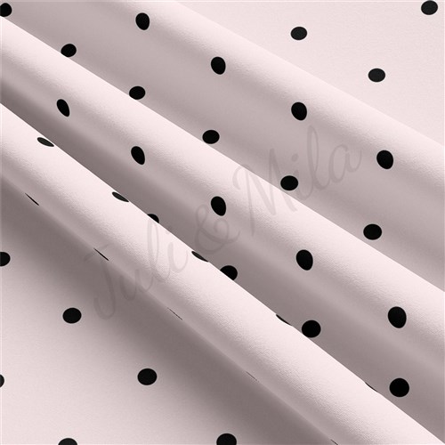 Polka Dots Double Brushed Polyester Fabric Jersey Stretchy Soft Polyester Stretch Fabric