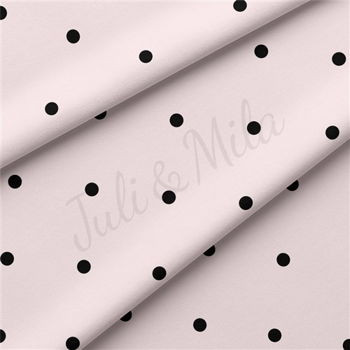 Polka Dots Double Brushed Polyester Fabric Jersey Stretchy Soft Polyester Stretch Fabric
