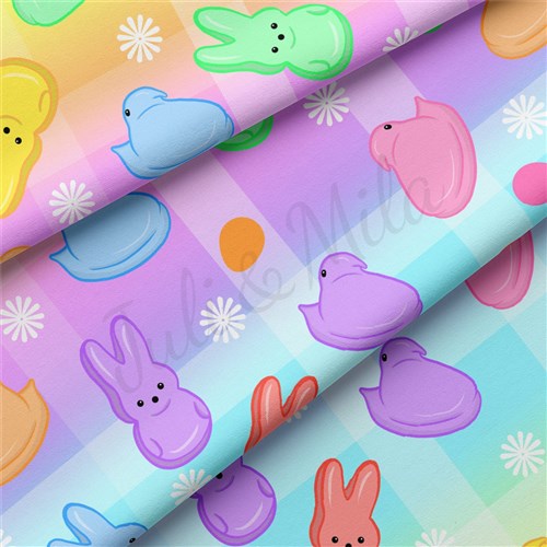 Easter Double Brushed Polyester Fabric Jersey Stretchy Soft Polyester Stretch Fabric