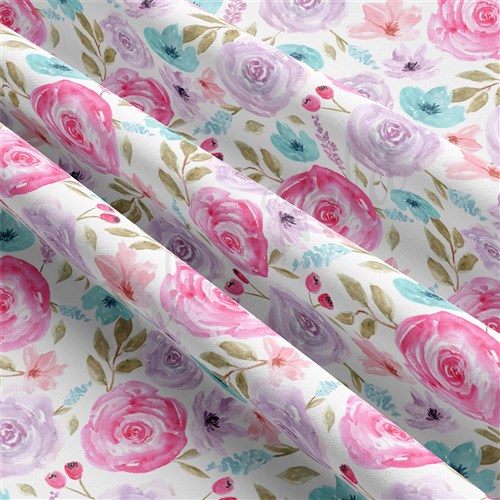 Floral Double Brushed Polyester Fabric Jersey Stretchy Soft Polyester Stretch Fabric