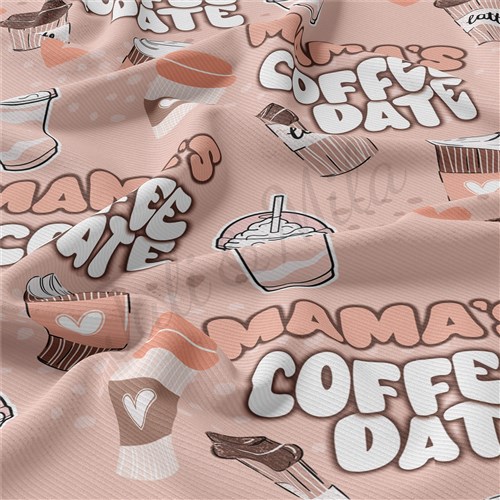 Mama's Coffee Date Rib Knit Fabric, RBK1510 & Get a Free $89.99 Embroidery Bundle