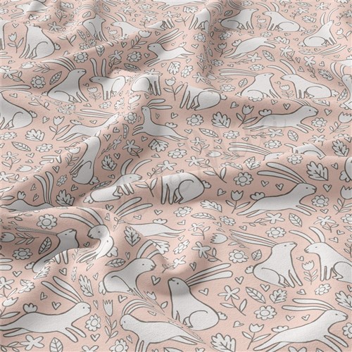 Easter Double Brushed Polyester Fabric Jersey Stretchy Soft Polyester Stretch Fabric