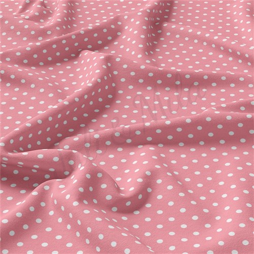 Polka Dots Double Brushed Polyester Fabric Jersey Stretchy Soft Polyester Stretch Fabric