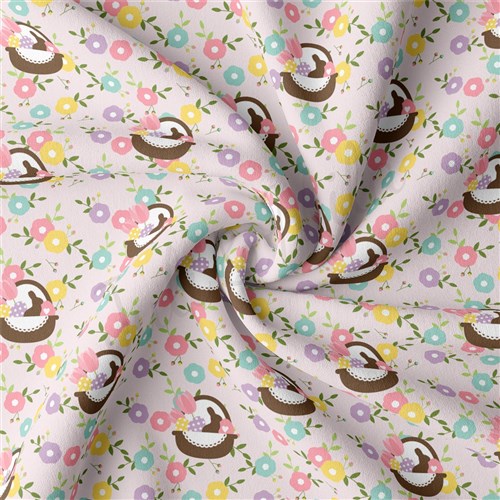 Easter Double Brushed Polyester Fabric Jersey Stretchy Soft Polyester Stretch Fabric