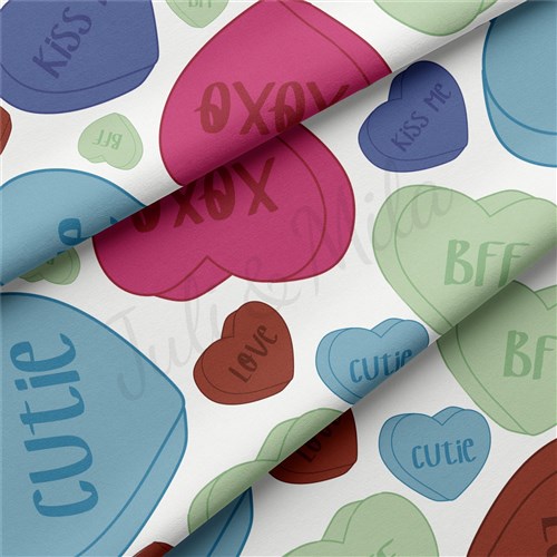 Valentine's Day Double Brushed Polyester Fabric Jersey Stretchy Soft Polyester Stretch Fabric