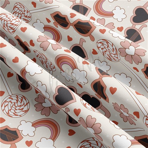 Valentine's Day Double Brushed Polyester Fabric Jersey Stretchy Soft Polyester Stretch Fabric