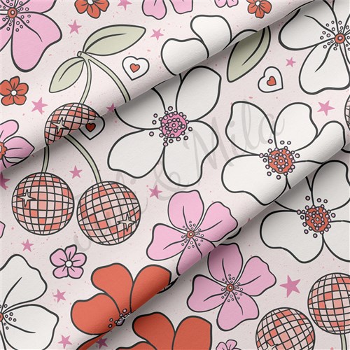 Floral Double Brushed Polyester Fabric Jersey Stretchy Soft Polyester Stretch Fabric