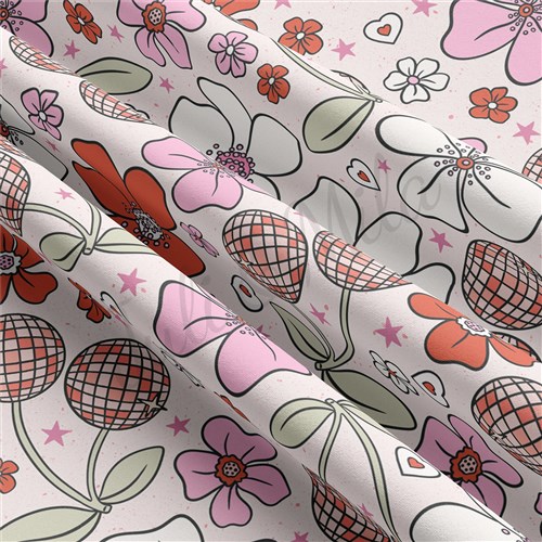 Floral Double Brushed Polyester Fabric Jersey Stretchy Soft Polyester Stretch Fabric